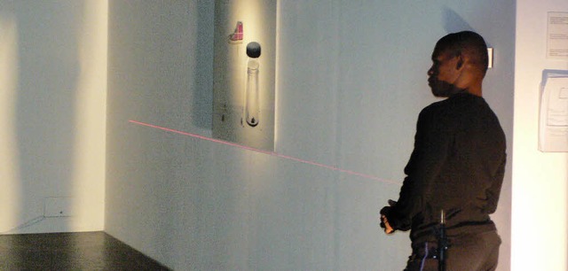 Im Kunstraum Alexander Brkle wurde vo...hnik gegen Einbrecher eingesetzt wird.  | Foto: sick