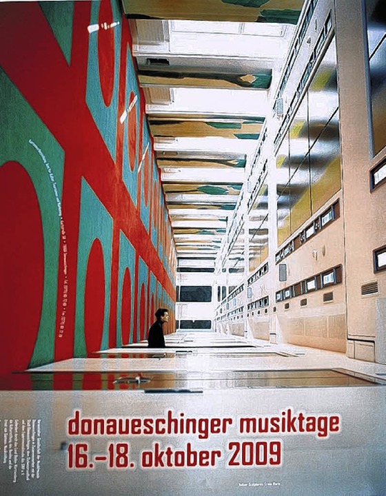 Ernst Wurm hat das Plakat zu den Donaueschinger Musiktagen 2009 geschaffen.   | Foto: BZ