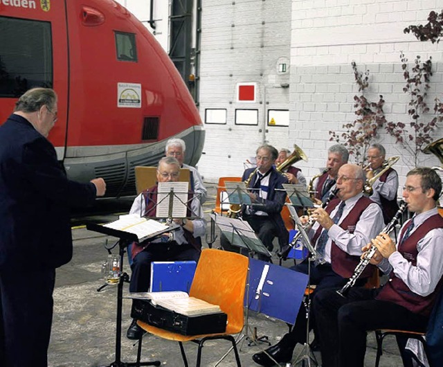 Die Eisenbahnermusik umrahmte das Herbstfest des BSW    | Foto: RAPS