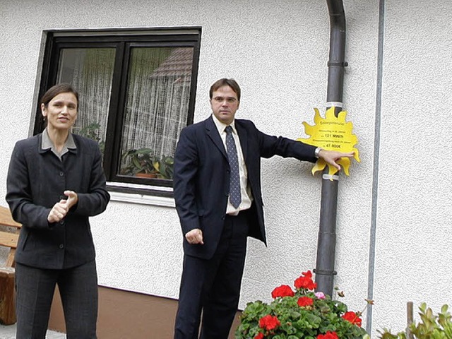 Sonnen sind Photovoltaik geeignete Huser in Schweighausen angebracht worden.  | Foto: Heidi Foessel