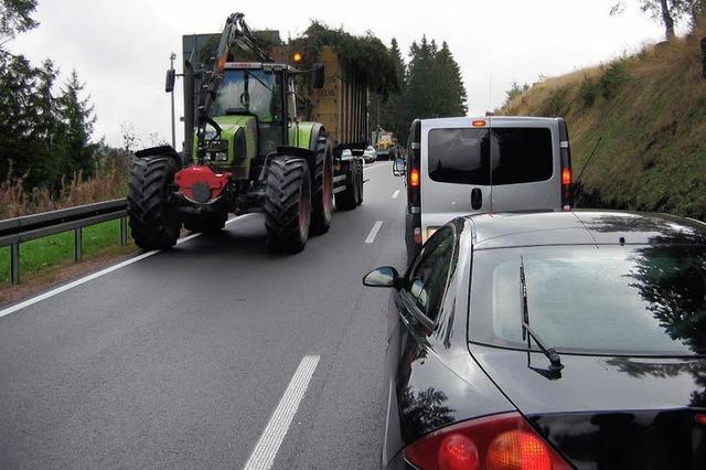 Forstarbeiten fhren zu Verkehrsbehinderungen