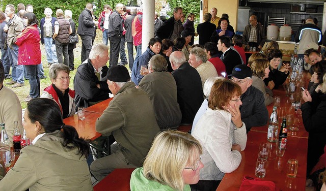Dicht besetzt waren die Bankreihen im ...des Musikvereins Egringen  in Holzen.   | Foto: SENF