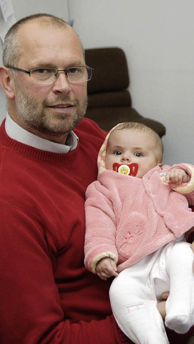 Matthias Hallekamp mit Tochter Letizia  | Foto: Marius Alexander