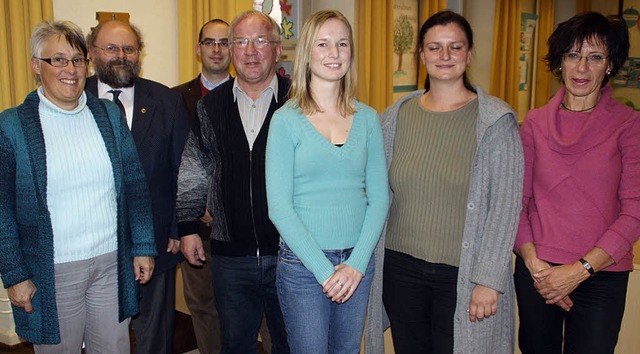 Der Vorstand der VBE-Bezirksgruppe Bad...rey und Angelika Hilpert (von links).   | Foto: jrn kerckhoff