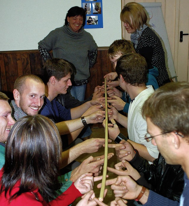 Birgit Schaible (hinten links) leitet ...itter links) hatte dabei seinen Spa.   | Foto: Felix Held