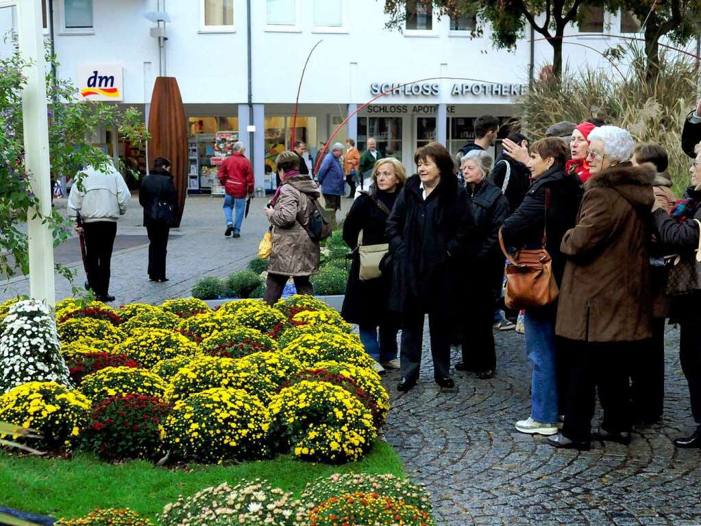 Die Chrysanthema am Erffnungstag: Schlossplatz