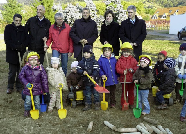 Fr die neue Kinderkrippe der Stadt St...8220; die derzeitigen Krippenkinder.    | Foto: Manfred Burkert