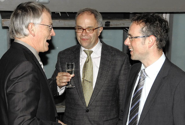 Landrat  Walter  Schneider  versprach ...int  er sich   prchtig  zu verstehen.  | Foto: Robert Bergmann/Heiner Fabry