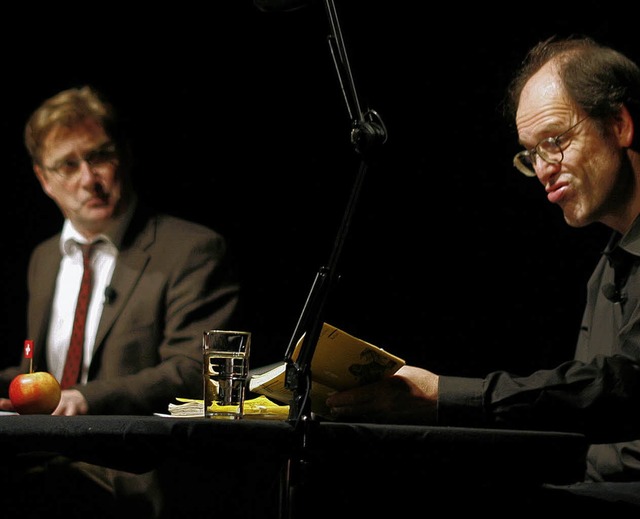 Philipp Mosetter  und Michael Quast  (rechts) spielen sich in Hochform.  | Foto: Heidi Fssel