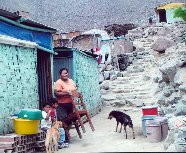 So leben die meisten Menschen in der P... ihre Mutter als Wscherin arbeitet.    | Foto: Privat
