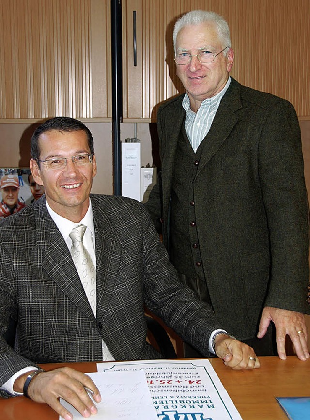 Gerd Lehmann (links)  und Hans Ponkratz feiern den 35. Geburtstag ihrer Firma.  | Foto: Umiger