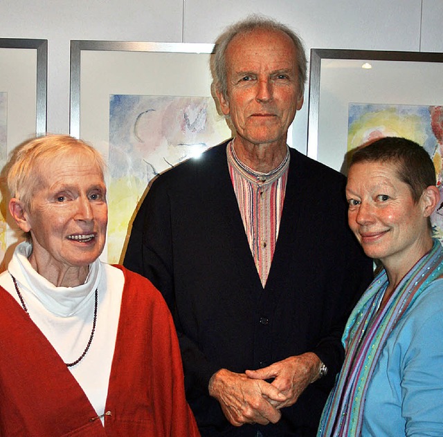 Das Knstlerehepaar Gunhild und Ludwig Keppel und Lou Hagbarth (rechts).   | Foto: Michael Saurer