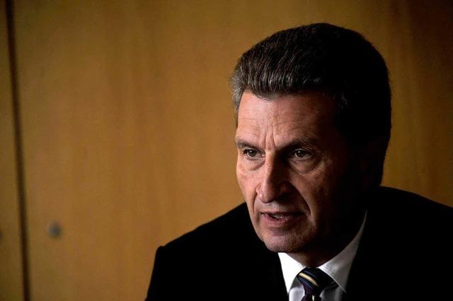 Brsseler Blitzen: Oettinger sorgt fr berraschung