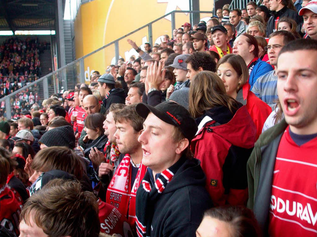 SC-Fans beim Auswrtsspiel in Mainz.