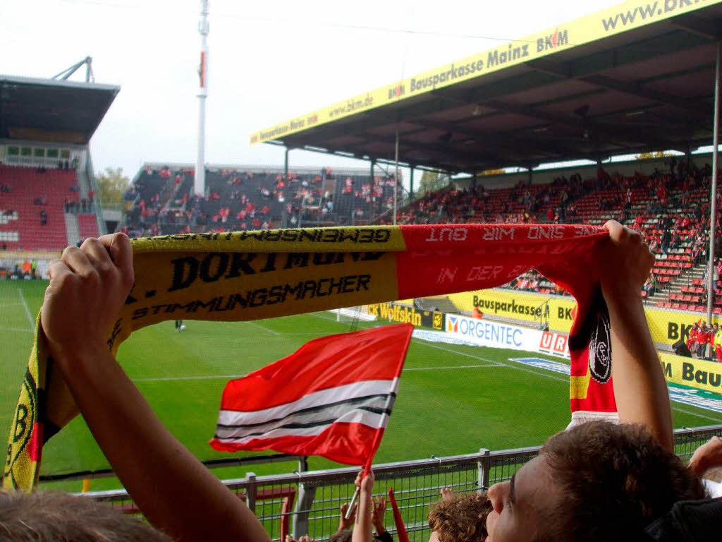 SC-Fans beim Auswrtsspiel in Mainz.