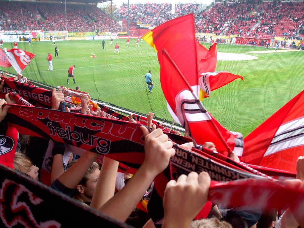 SC-Fans beim Auswrtsspiel in Mainz.