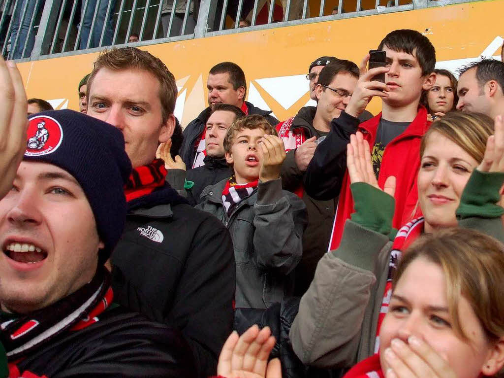 SC-Fans beim Auswrtsspiel in Mainz.