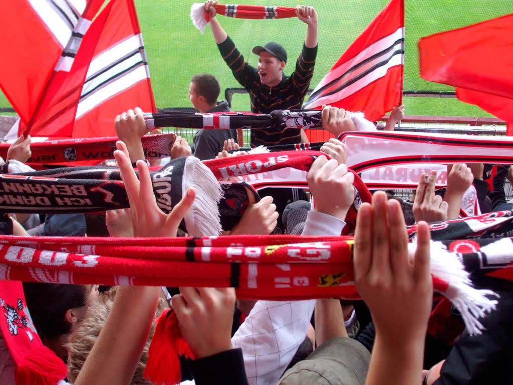 SC-Fans beim Auswrtsspiel in Mainz.