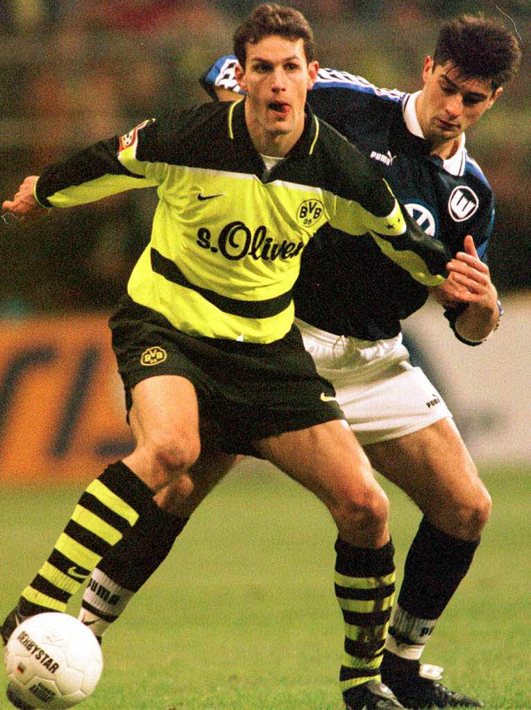 Heiko Herrlich 1997 beim Spiel Dortmund gegen Wolfsburg.