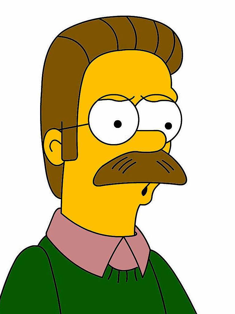 Ned Flanders ist Nachbar der Simpsons und sehr frommer Chri st. Ned Flanders ist Nachbar der Simpsons und sehr frommer Chri st.