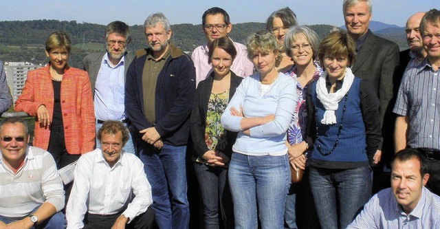 Marion Dammann und Andreas Schneucker mit Vertretern von deutschen Kommunen   | Foto: BZ