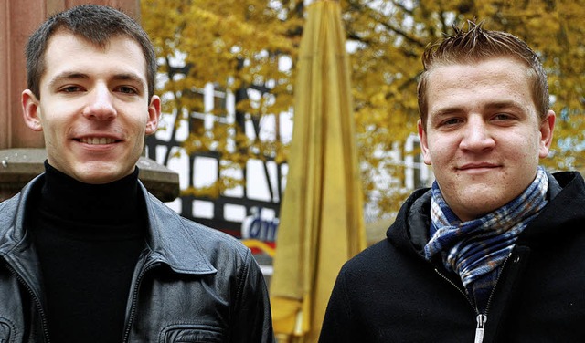 Julian Kestler (rechts) und Jan Sachs ...Vorstand  der Jungen Liberalen Ortenau  | Foto: siefke