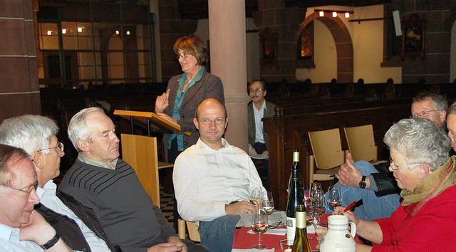 Zur biblischen Weinprobe  lud  Pfarrer...angelische Kirche in Badenweiler ein.   | Foto: sigrid  Umiger