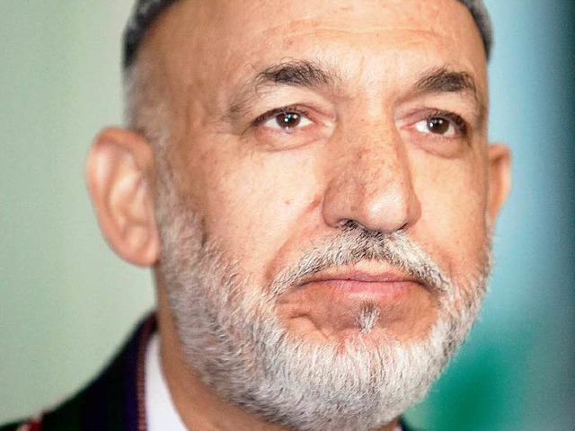 Der afghanische Prsident Hamid Karsai.  | Foto: dpa