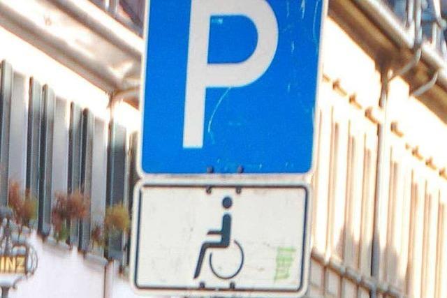 Parken nur fr Behinderte