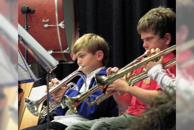 Junge Musiker im Trainingslager des Blasmusikverbandes