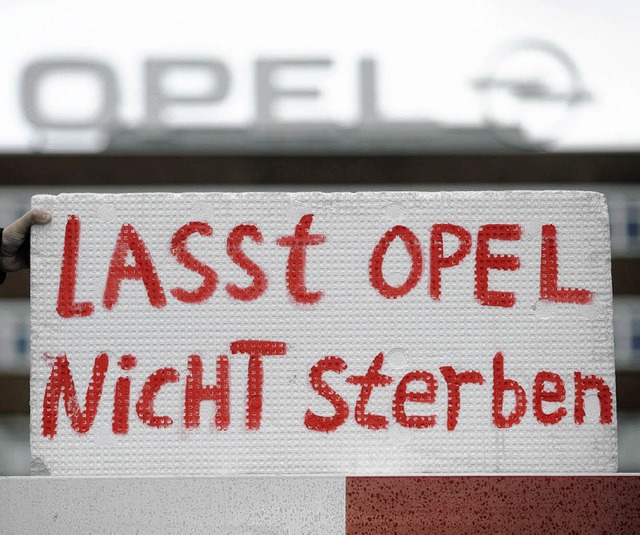 Klare Botschaft: Bochum braucht Opel    | Foto: DDP