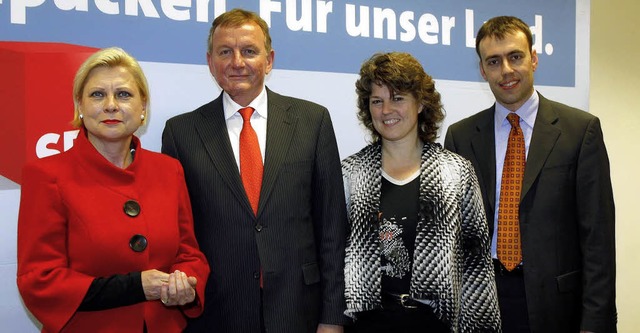 Hilde Mattheis, Claus Schmiedel, Ute Vogt und Nils Schmid  | Foto: Peter Heck