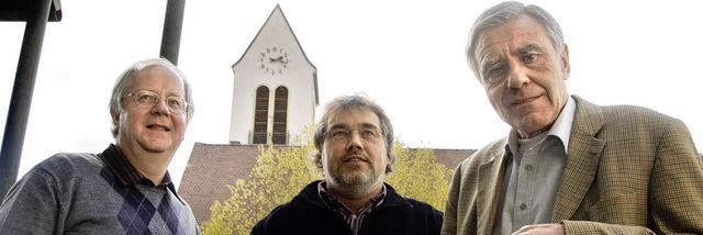 Pfarrer Anton Frank, Pfarrer Joachim Kruse, OB Niethammer.   | Foto: ib