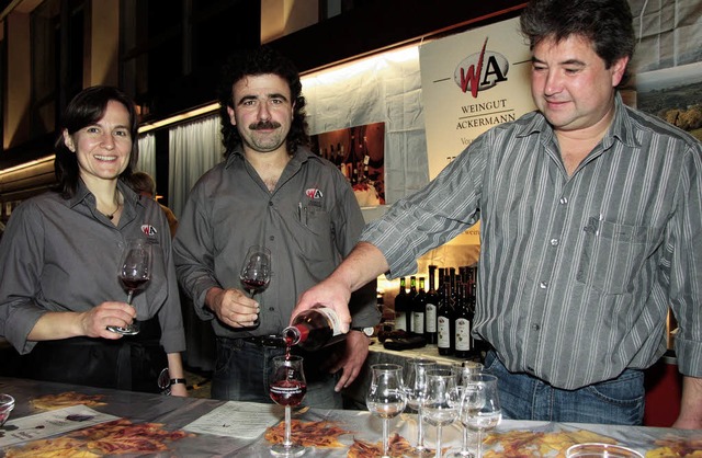 Im Ausschank des Weinguts Ackermann: e...ockener Sptburgunder Pinot Noir 2007   | Foto: Sandra Decoux-Kone