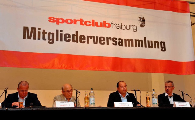 Der SC-Vorstand bei der jngsten Mitgl...ker, Martin Weimer und Heinrich Breit   | Foto: patrick seeger