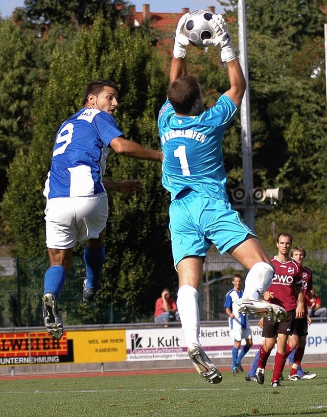 Der SV Weil befindet sich im Hhenflug...m Heimspiel gegen den SV Stadelhofen.   | Foto: Peter Gerigk