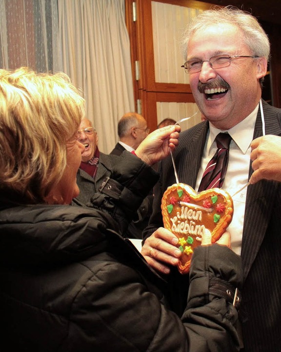 Thomas Kaiser bleibt Bürgermeister von Häusern &#8211; was ihn sichtlich freut.  | Foto: Wilfried Dieckmann