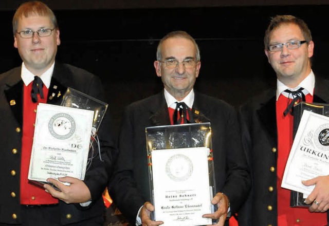 Ehrungen  bei  der Sulzburger Stadtmus...Wlk, Heinz Bohnert und  Bernd Straub   | Foto: Privat