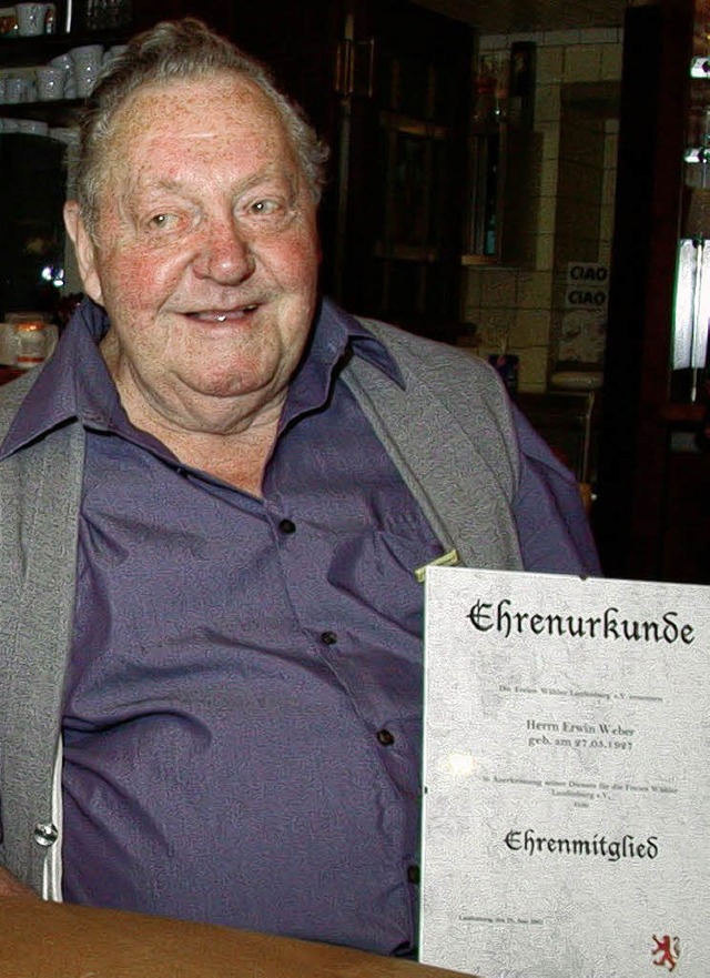 Mit 82  gestorben: Erwin Weber, in den...tsvorsteher und Laufenburger Stadtrat   | Foto:  NICOLE LANDES