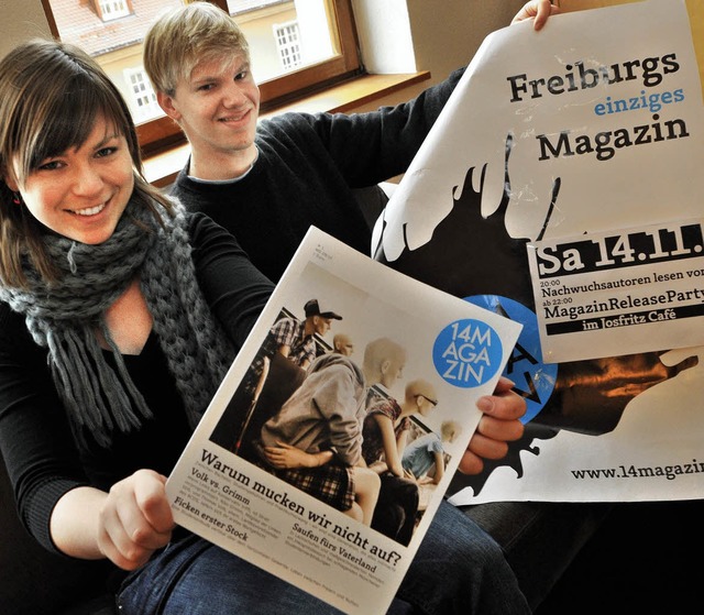 Zwei Nachwuchsblattmacher:  Christina Schmitt und Morten Freidel.  | Foto: michael bamberger