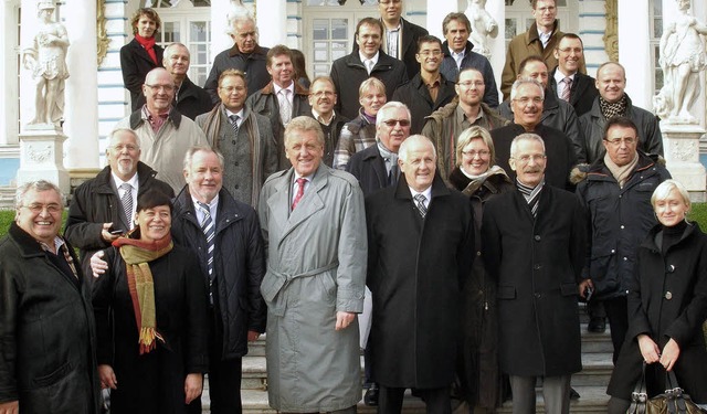 Die Delegation mit  Wirtschaftsministe...n Moskau, darunter auch Franz Stulz     | Foto: BZ