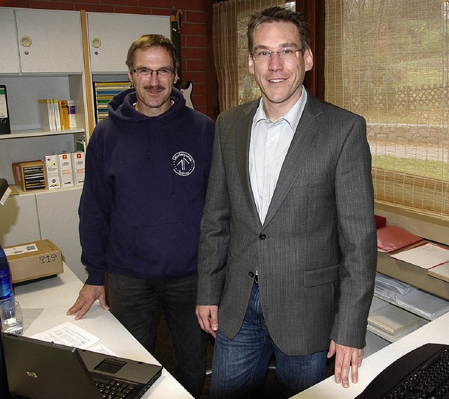 Dr. Werner Nagel, neuer Rektor der Sil...(rechts)  mit Konrektor Reiner Trojan   | Foto: Hermann Jacob