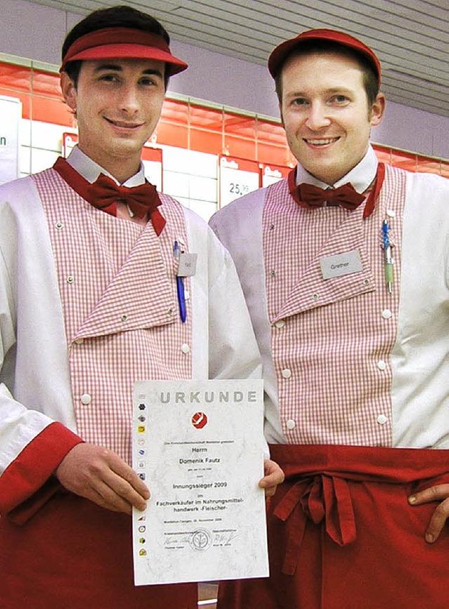 Domenik Fautz (links)  ist der beste u...la in Bad  Sckingen, Stefan Grether.   | Foto: sandra von appen