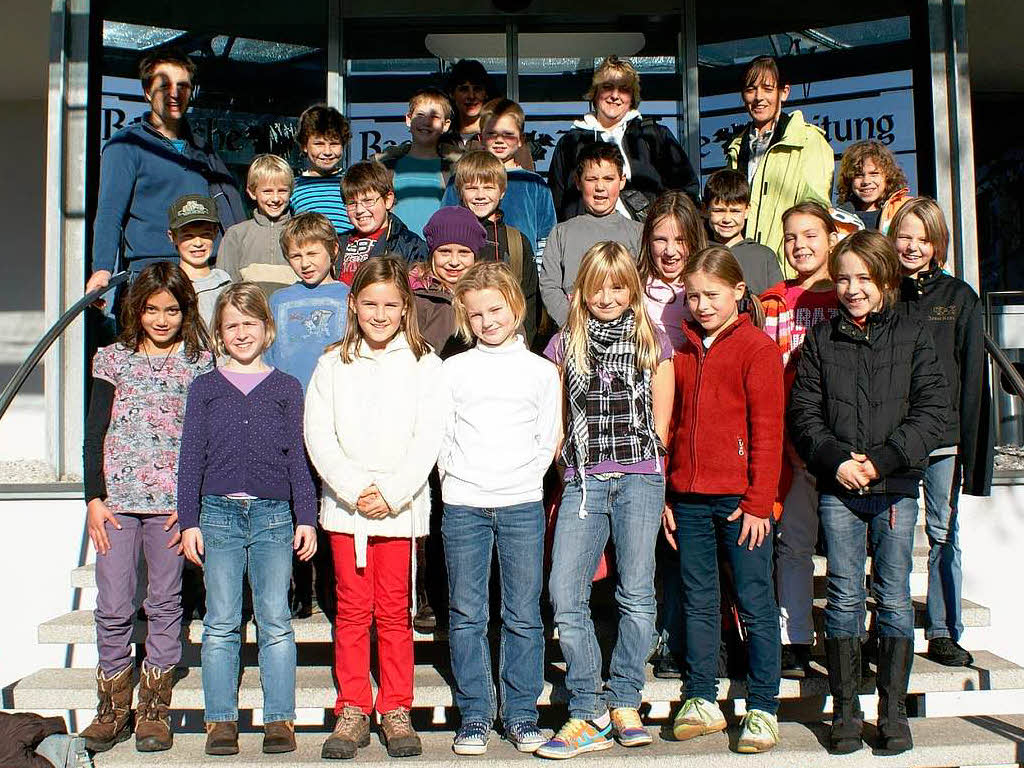 Die Klasse 3/4 der Grundschule Todtnauberg-Muggenbrunn mit ihrem Lehrer Herr Kohr