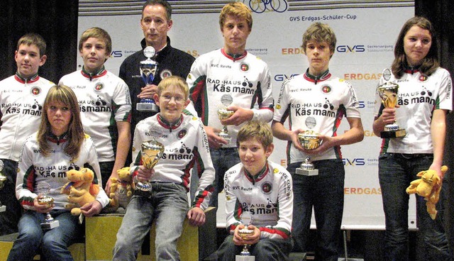 Der RVC Reute, Zweiter im Teampreis,  mit Jugendtrainer Lothar Scharbach.   | Foto: Knig