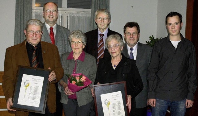 Ehrungen beim  katholischen Kirchencho...n und der neue Dirigent Stefan Junker   | Foto: Dieter Fink