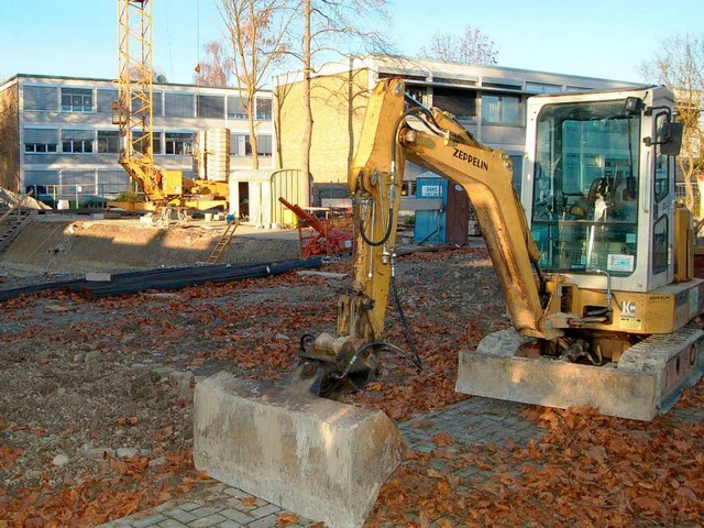 Die Ganztagsschule belastet  den  Haus... fr die  Mensa laufen bereits (Bild).  | Foto: Thomas Rhenisch