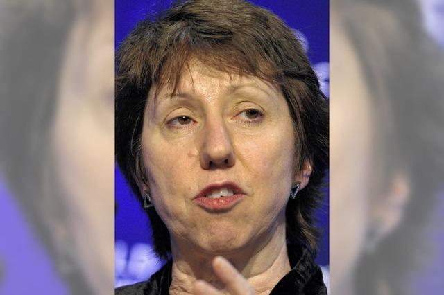 Alle sind berrascht, auch Catherine Ashton selbst