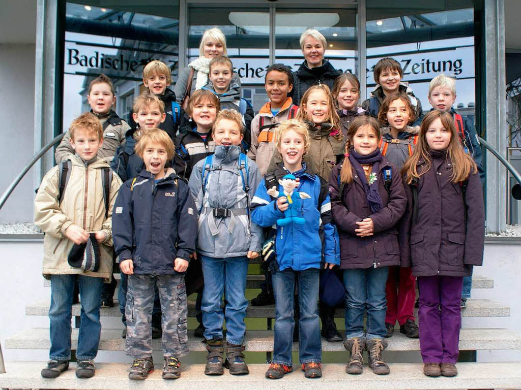 Die Klasse 4 der Hofackerschule Waltershofen mit ihrer Lehrerin Frau Palenga