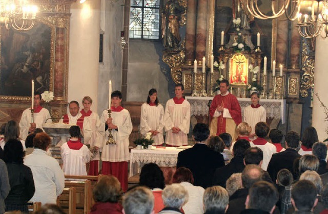 Mit einem festlichen Hochamt feierte d...-Malterdingen am Sonntag Patrozinium.   | Foto: Eberhard kopp